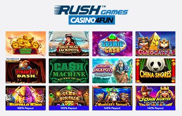 Wide selection of games at Rush Games