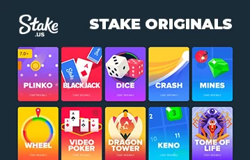 Stake.us games selection