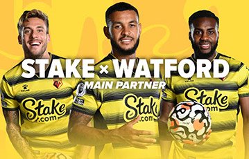 Stake is a main partner of Watford