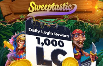 Sweeptastic daily login bonuses