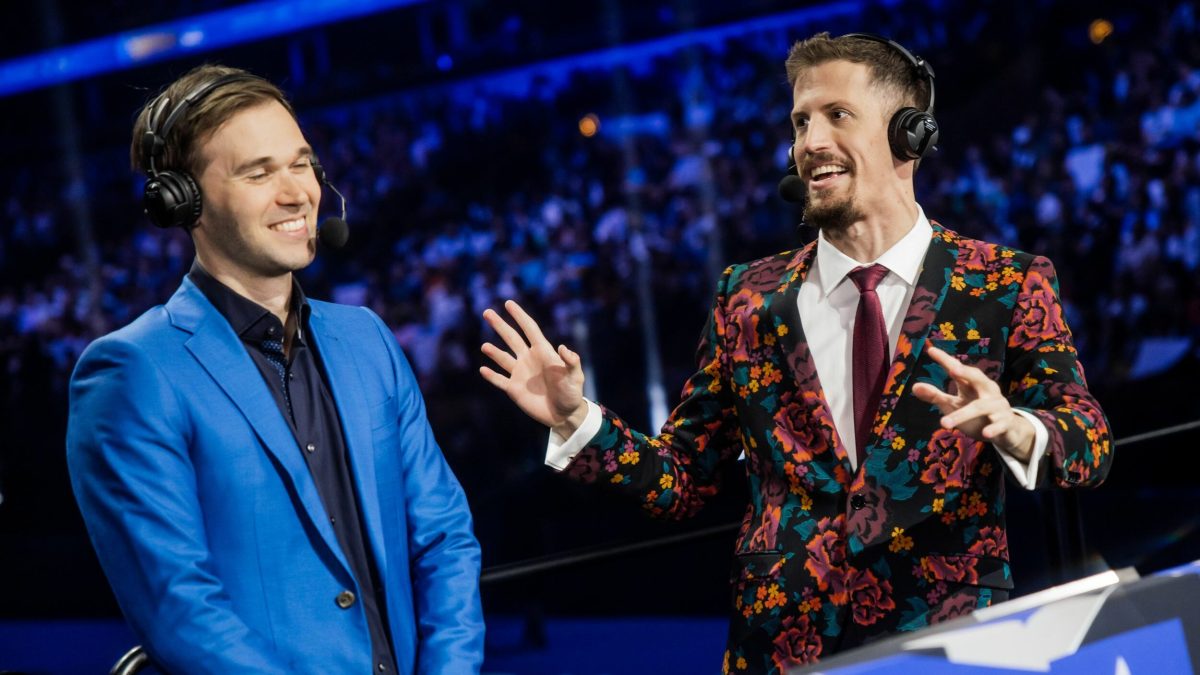 The 2022 LoL World Championship occurred right after the LCS finals, and these two casters may have been happy to see EG's fortunate draw.