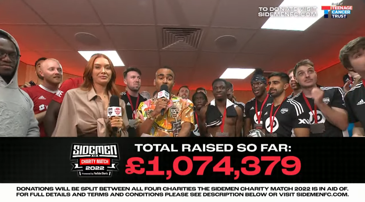 Featured image for “Sidemen raise over one million pounds in charity match”