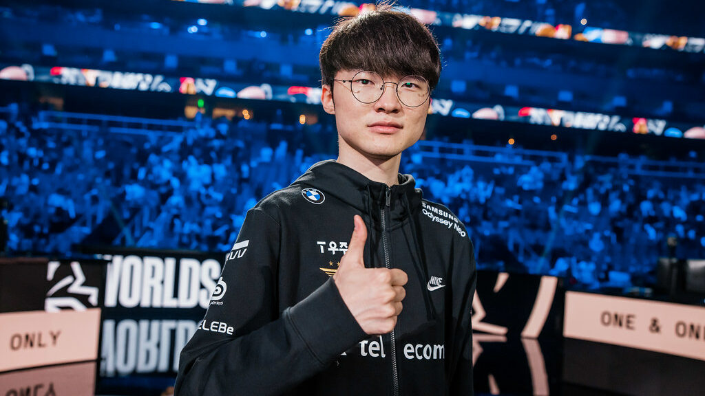 Featured image for “He’s back: Faker will be playing his first Worlds final since 2017”
