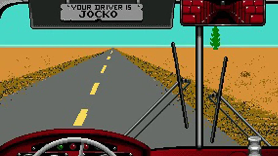 Image showing the gameplay of Desert Bus