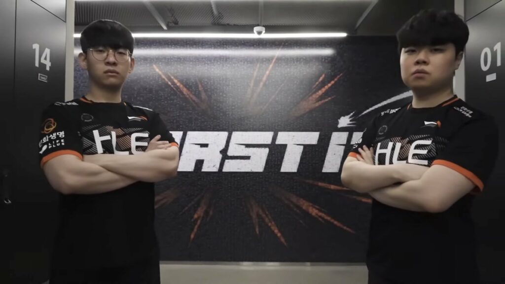 Image shows Hanwha Life Esports players Life and Clid.