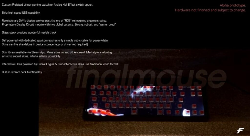 finalmouse keyboard leaks prototype footage
