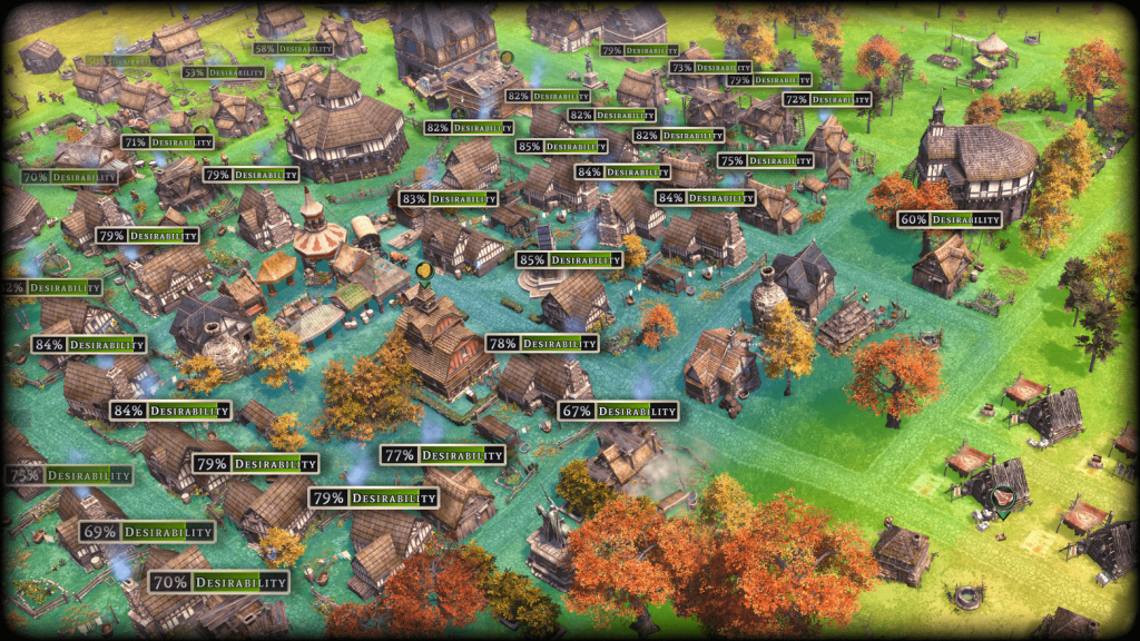 Desirability map in Farthest Frontier