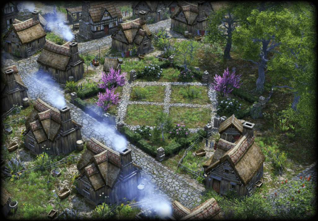 A park in the center of Tier 2 shelters