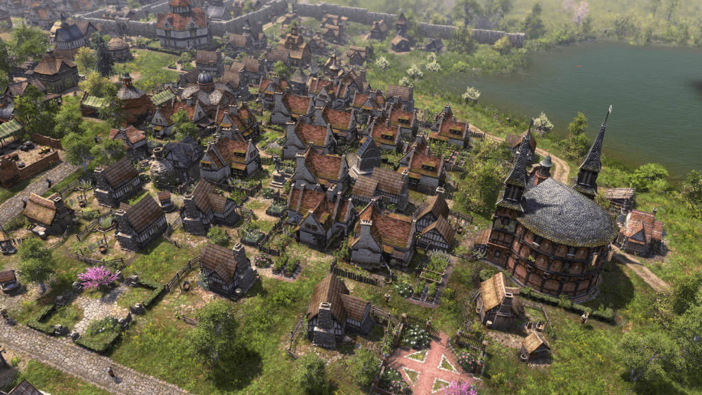 A Tier 3 or Tier 4 settlement in Farthest Frontier