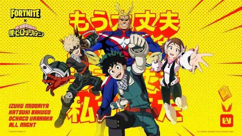 my hero academia fortnite anime skins