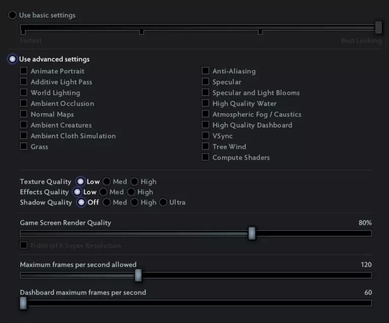 dota 2 rendering settings