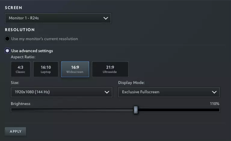 dota 2 video settings resolution